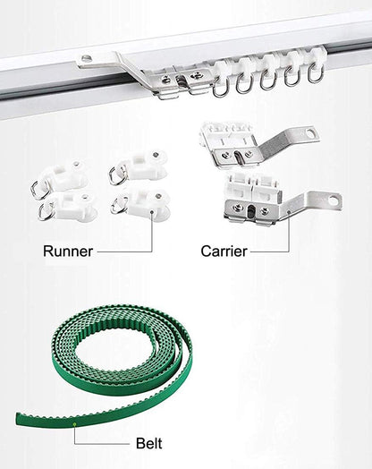 Beltless Smart Curtain System: WiFi Control, Heavy Duty 0-10 ft