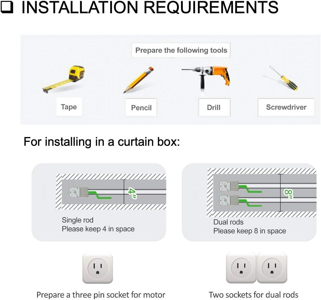 Beltless Smart Curtain System: WiFi Control, Heavy Duty 0-10 ft